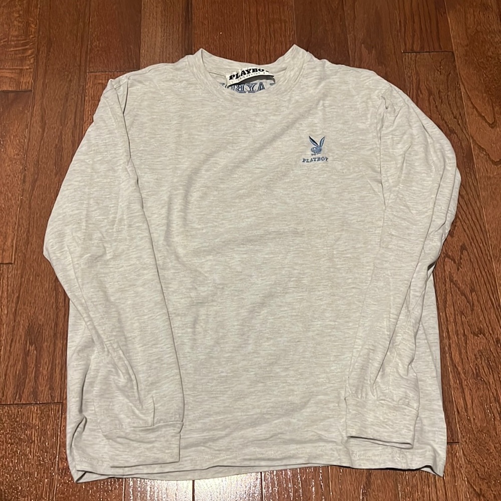 Playboy Long Sleeve Shirt - White Silver